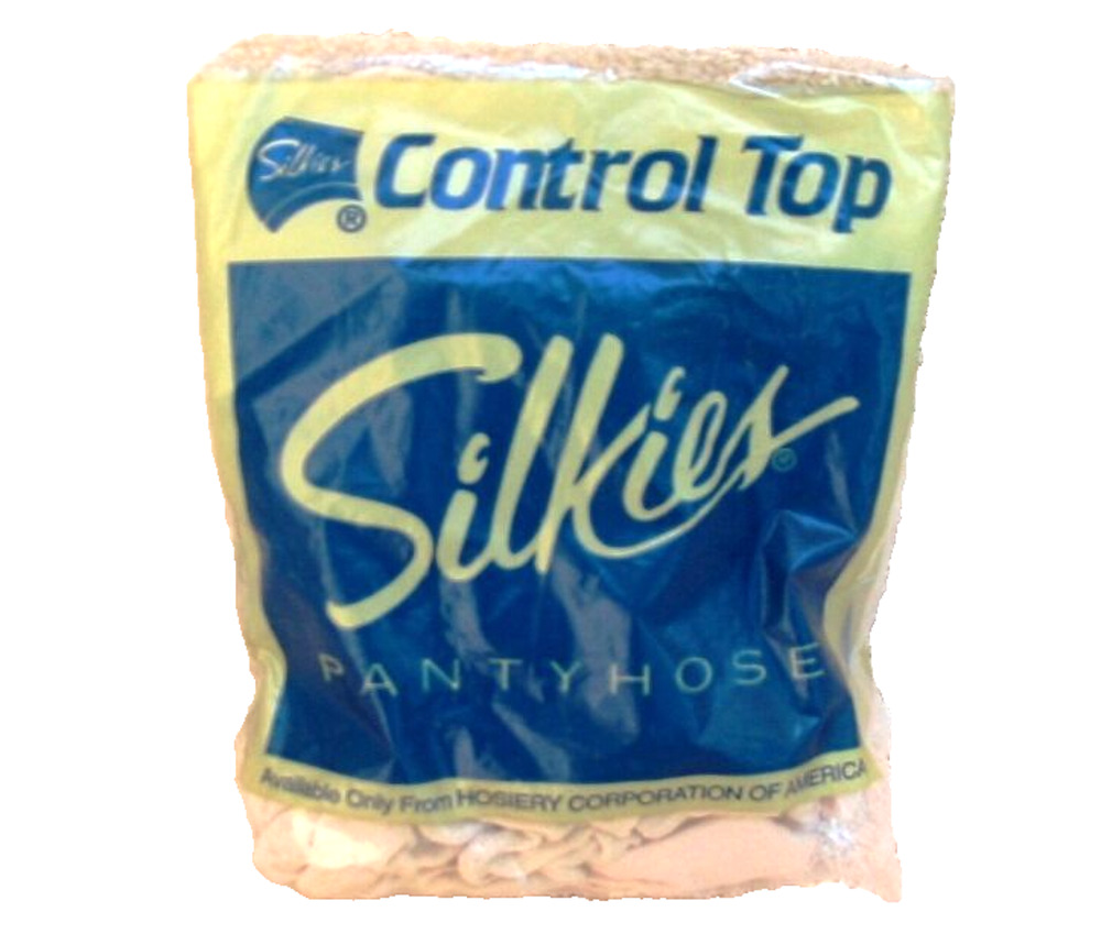 Silkies Control Top Pantyhose Size Large Ivory Color Support Legs Control Top